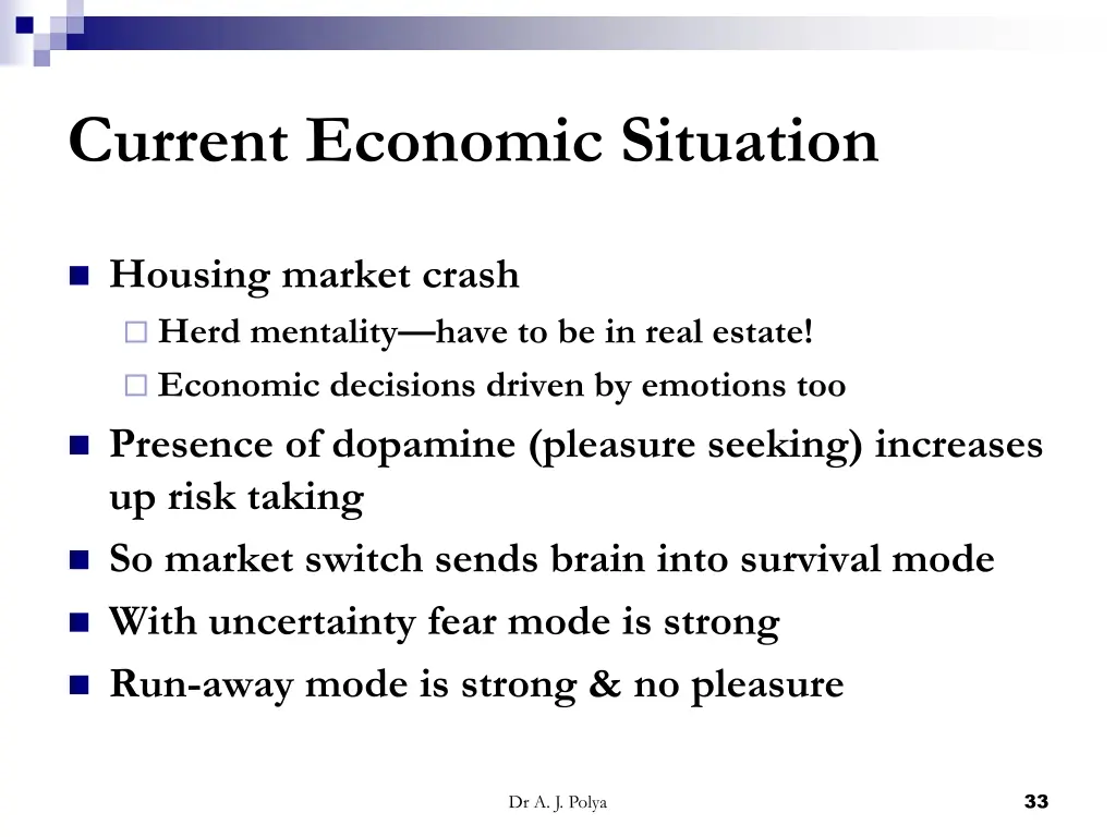 current economic situation