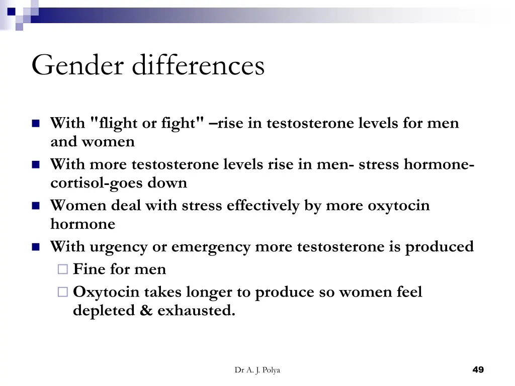gender differences