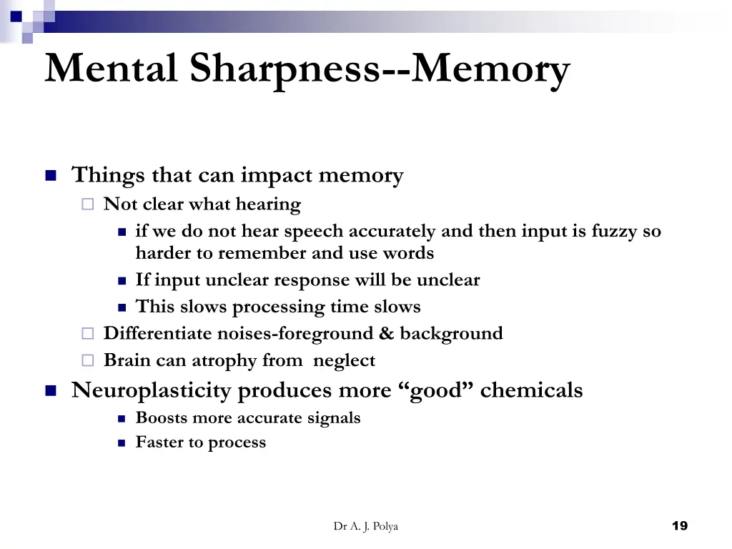 mental sharpness memory