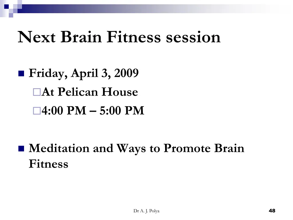 next brain fitness session 1