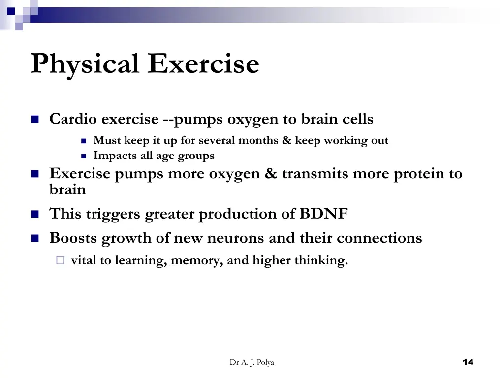 physical exercise