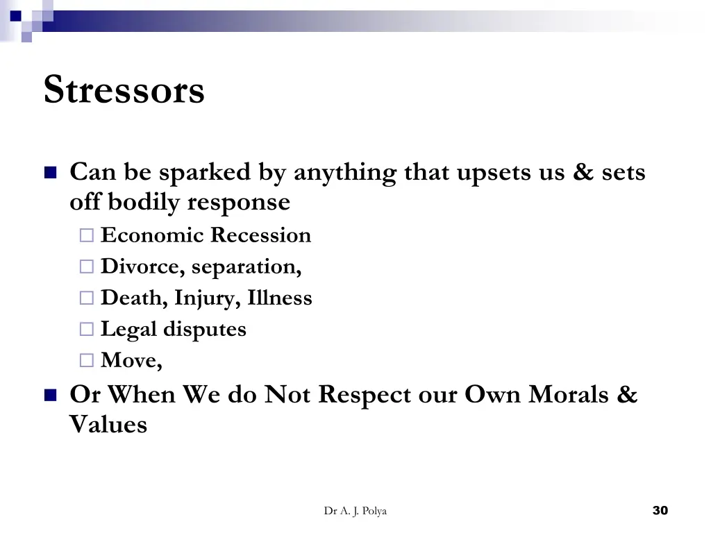 stressors