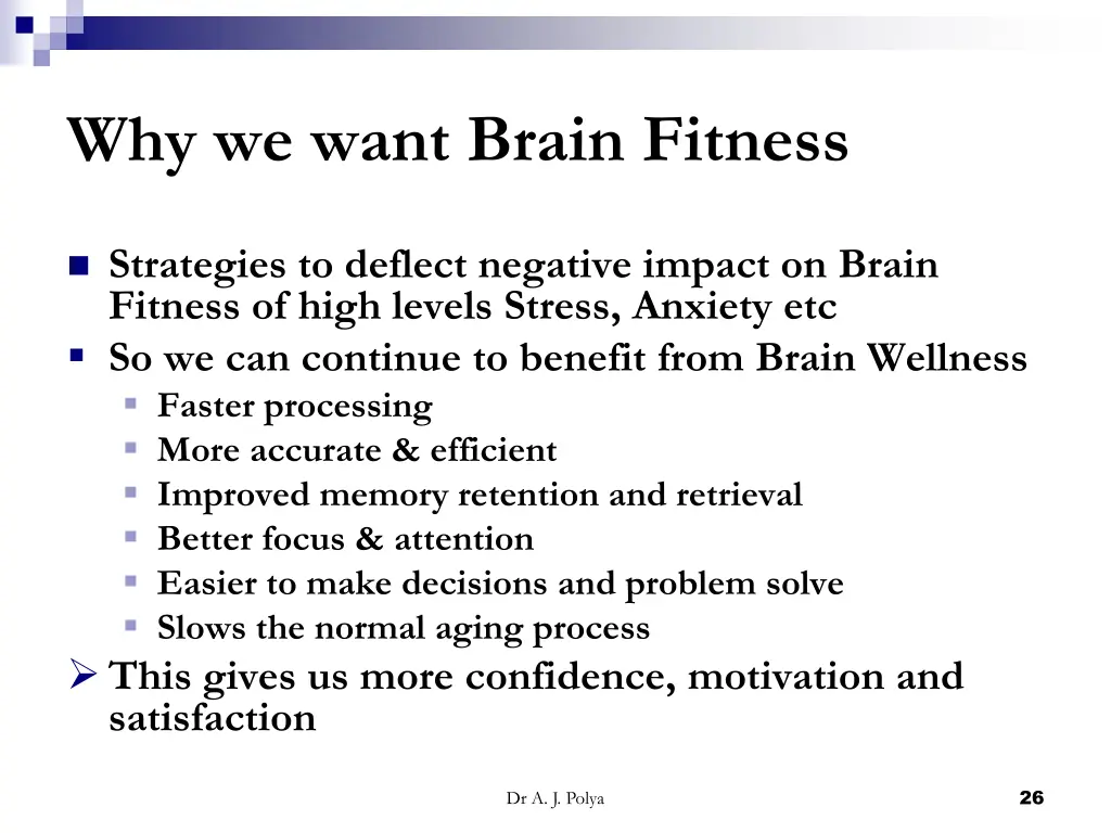 why we want brain fitness