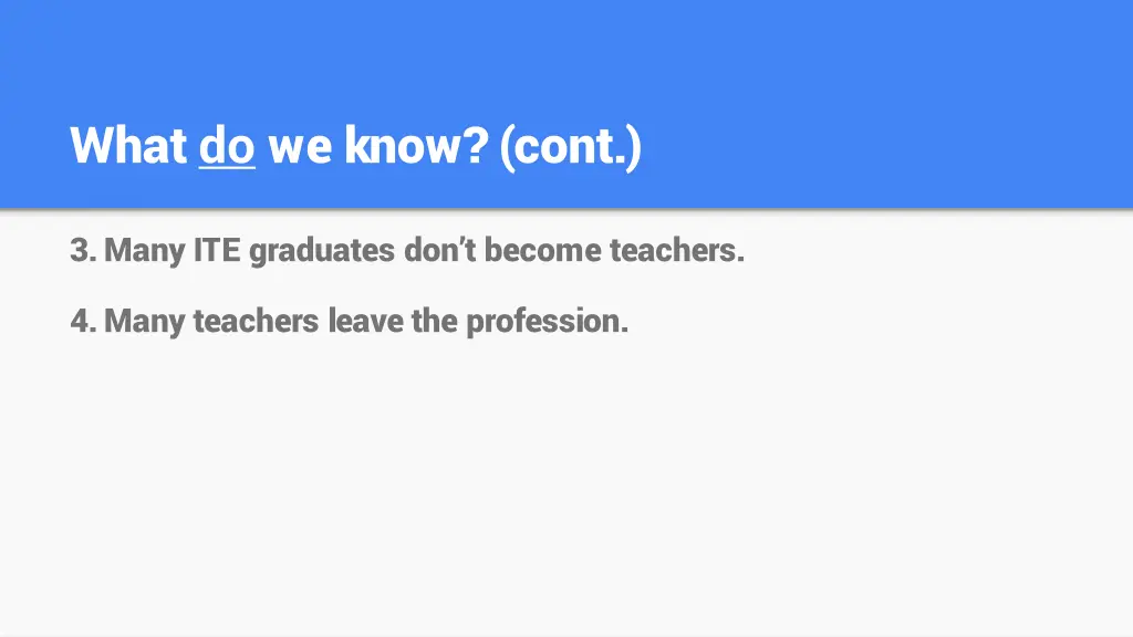 what do we know cont