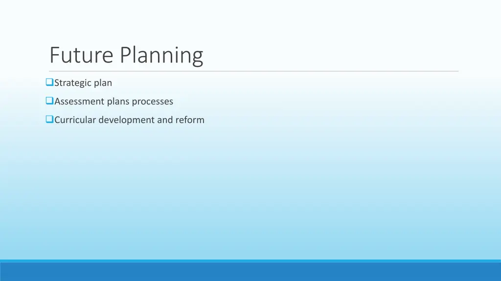 future planning