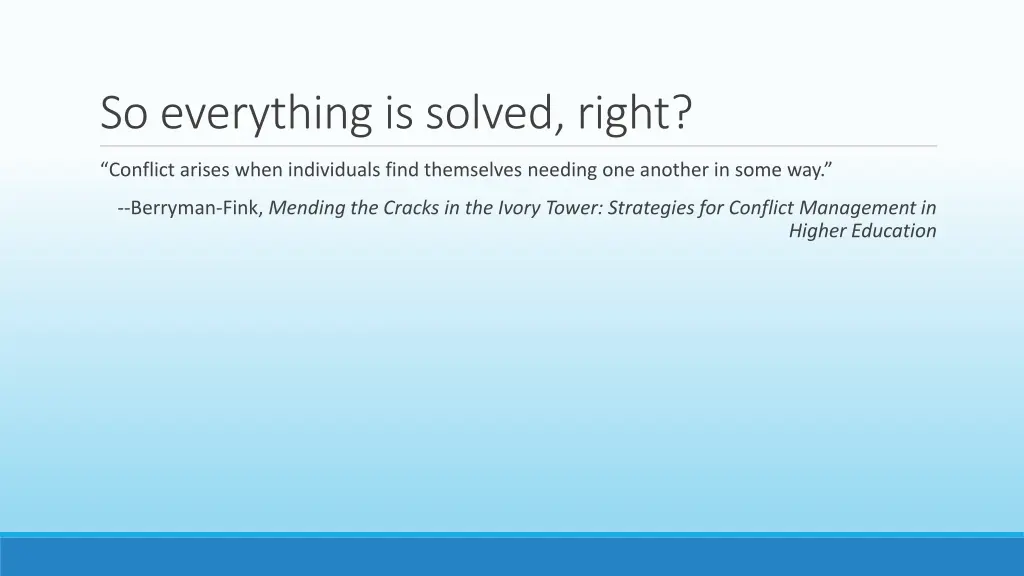 so everything is solved right
