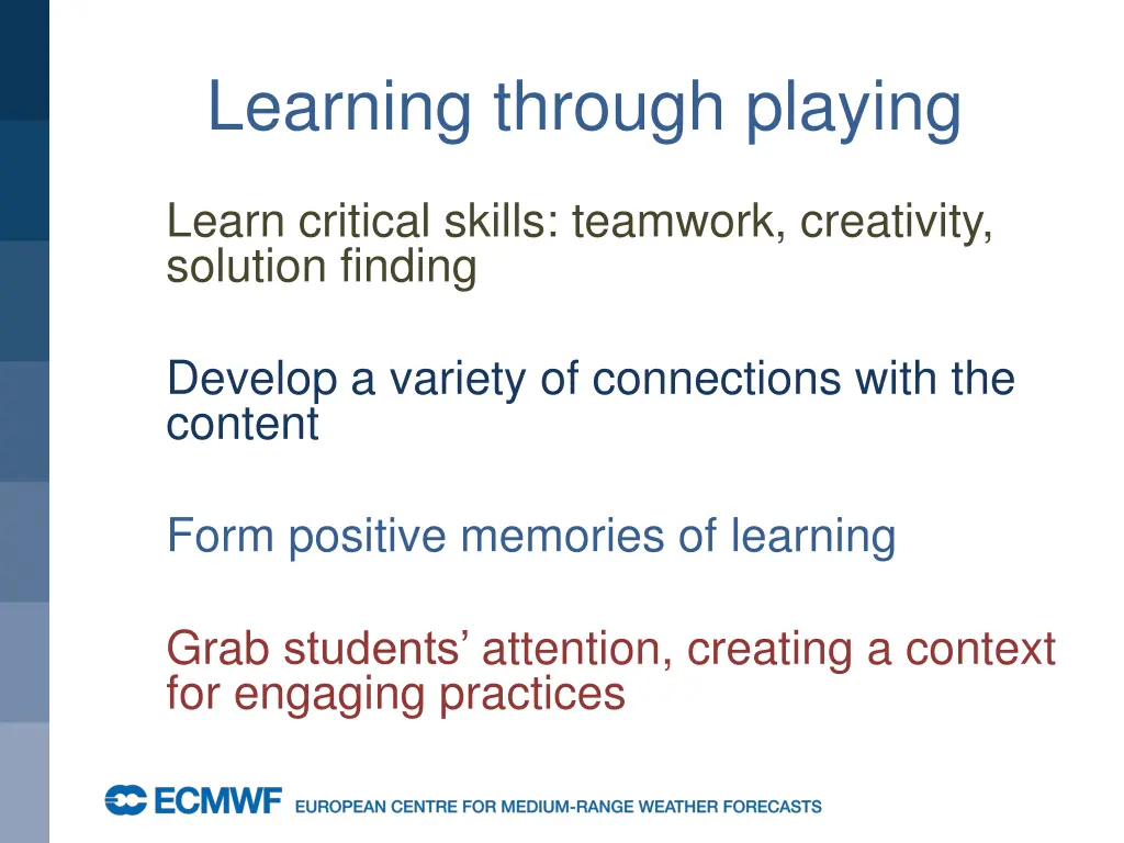 learning through playing