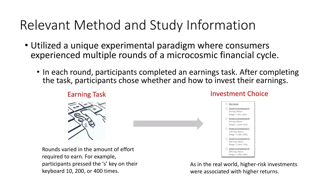 relevant method and study information