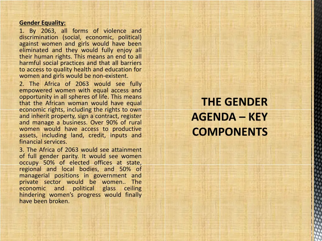 gender equality 1 by 2063 all forms of violence