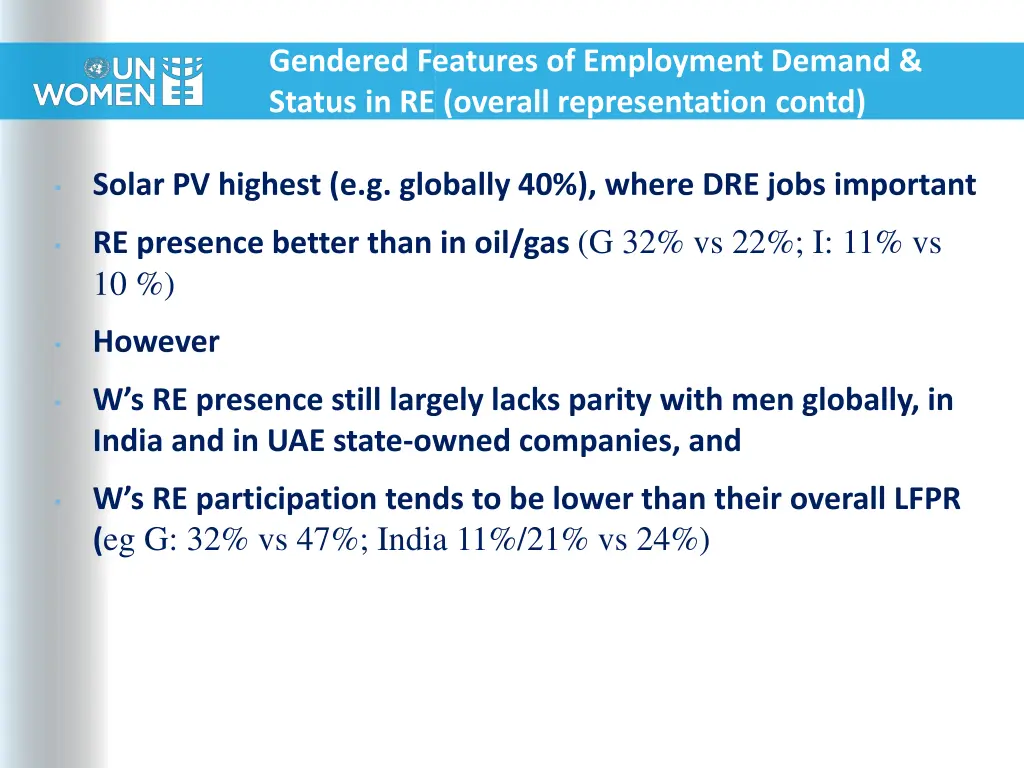 gendered features of employment demand status 1