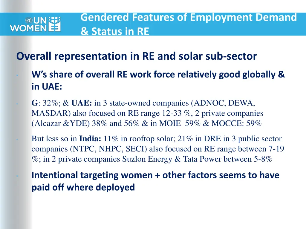 gendered features of employment demand status
