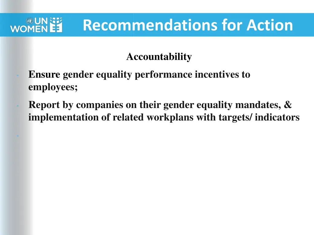 recommendations for action 4