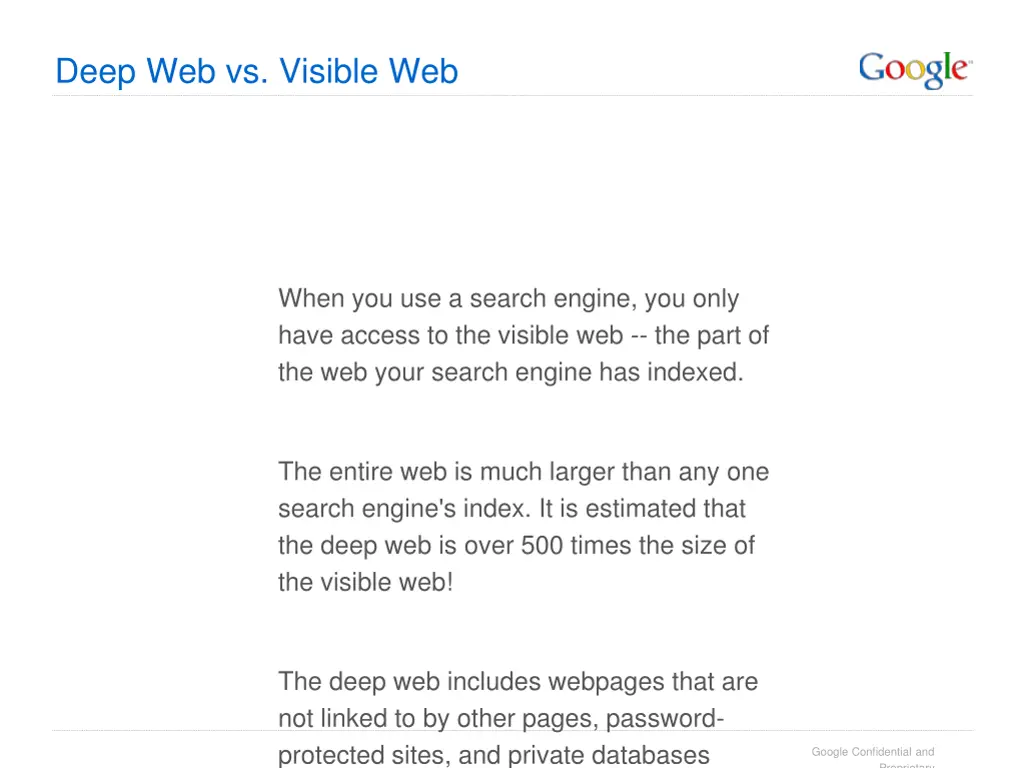deep web vs visible web
