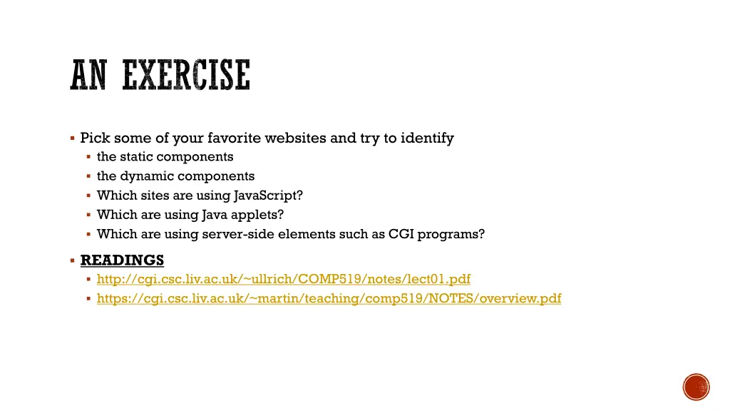 an exercise