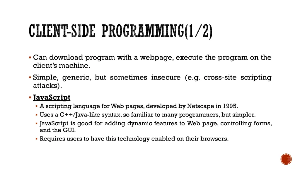 client side programming 1 2