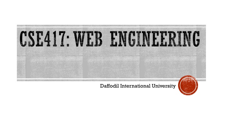 cse417 web engineering