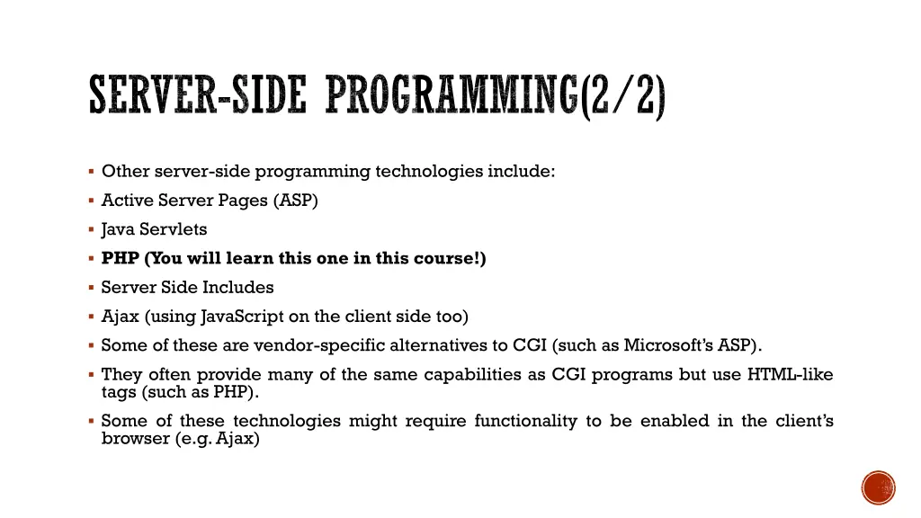 server side programming 2 2