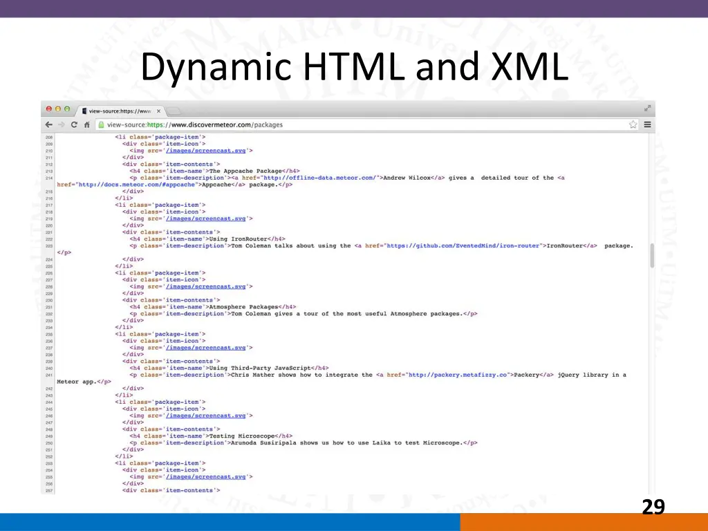 dynamic html and xml 1