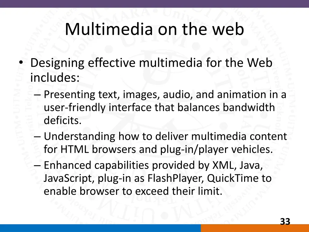 multimedia on the web