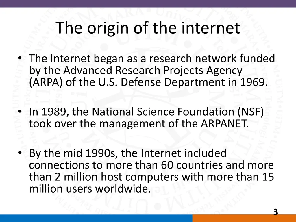 the origin of the internet