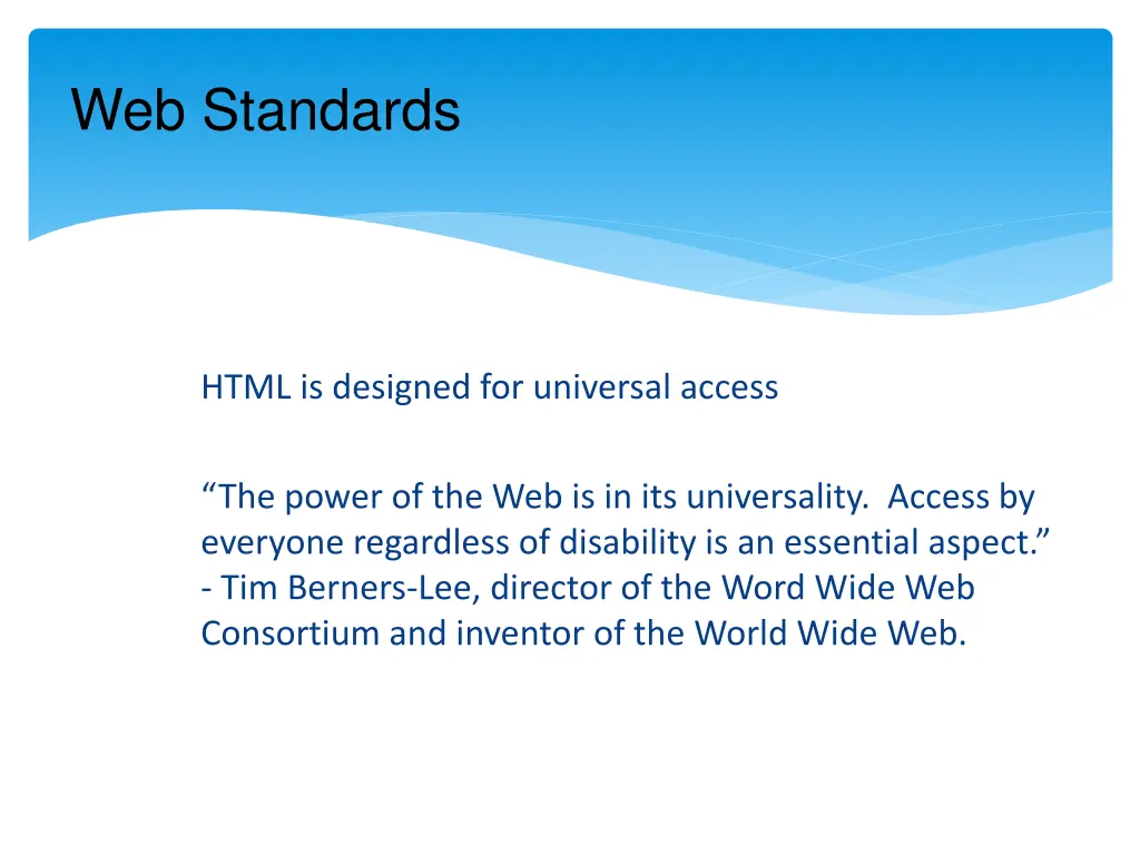 web standards