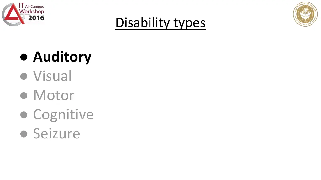 disability types