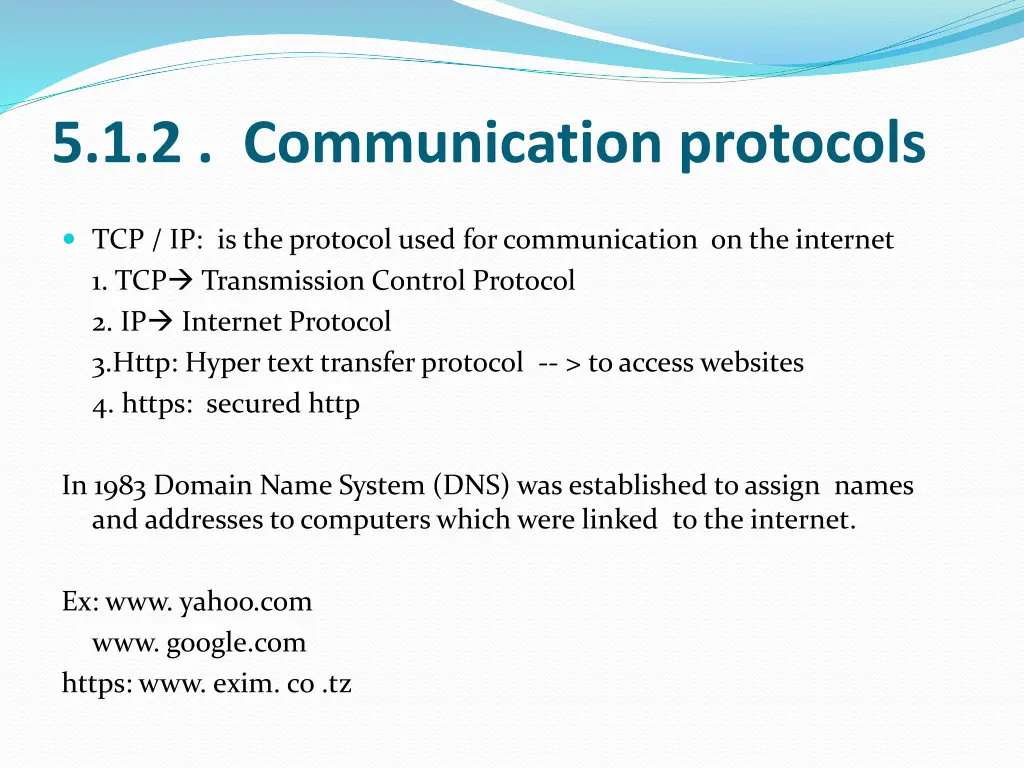 5 1 2 communication protocols