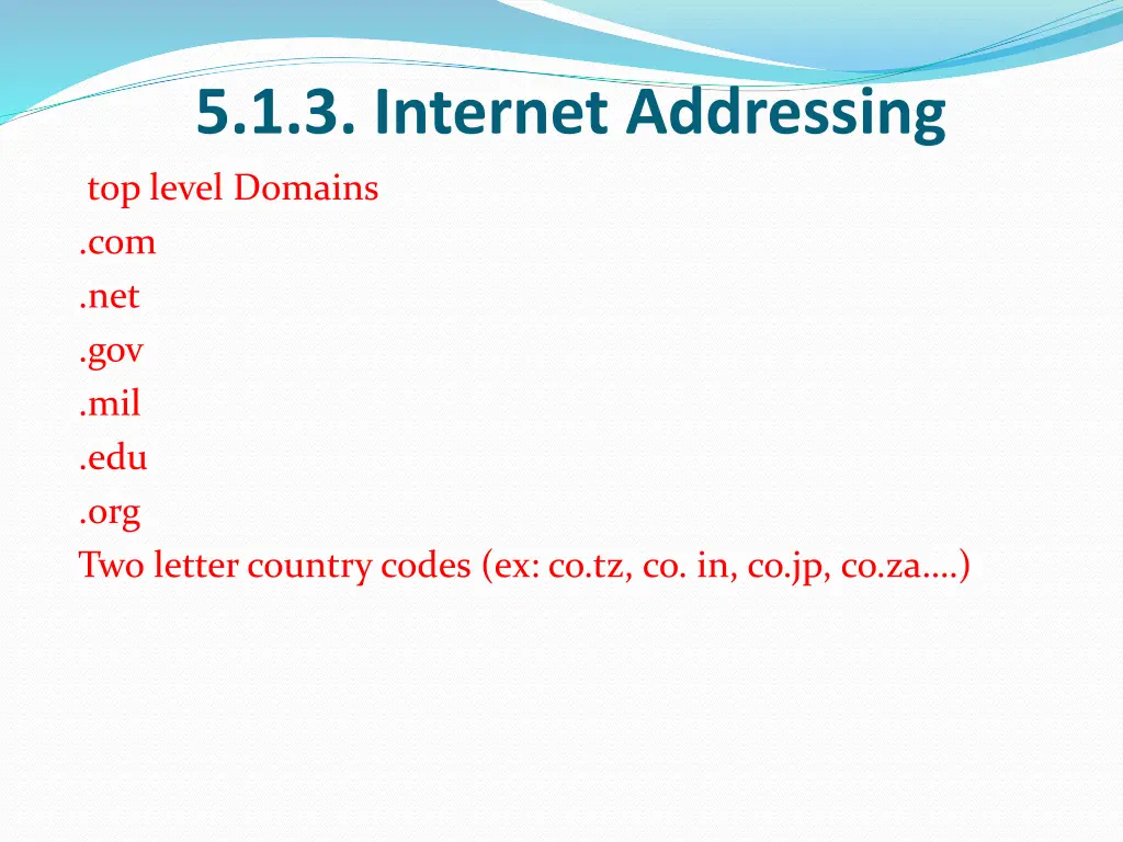 5 1 3 internet addressing 1