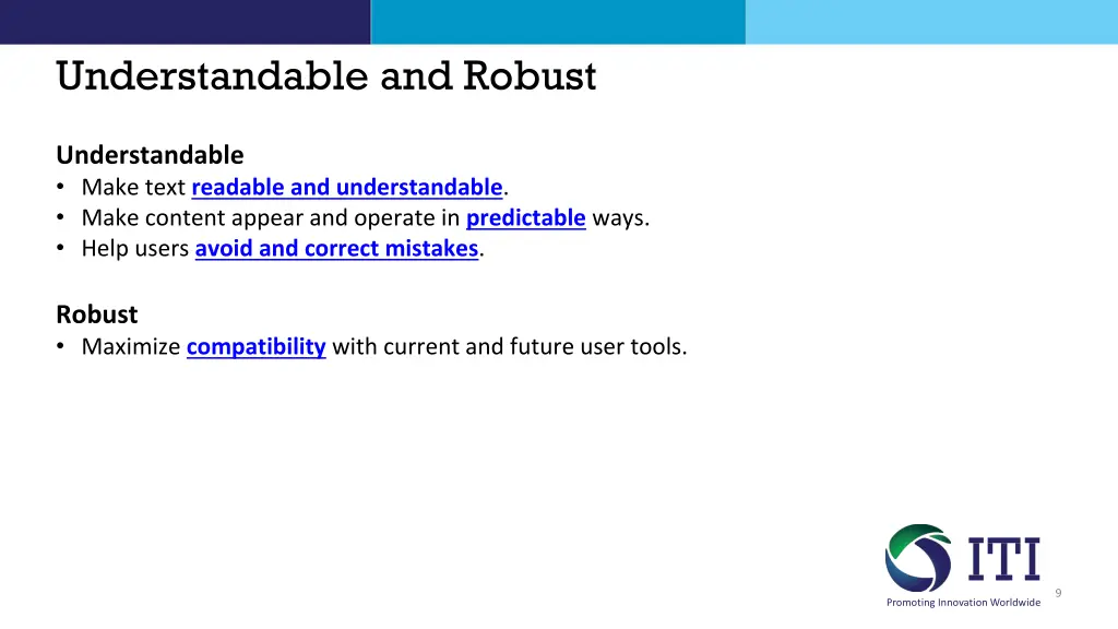 understandable and robust