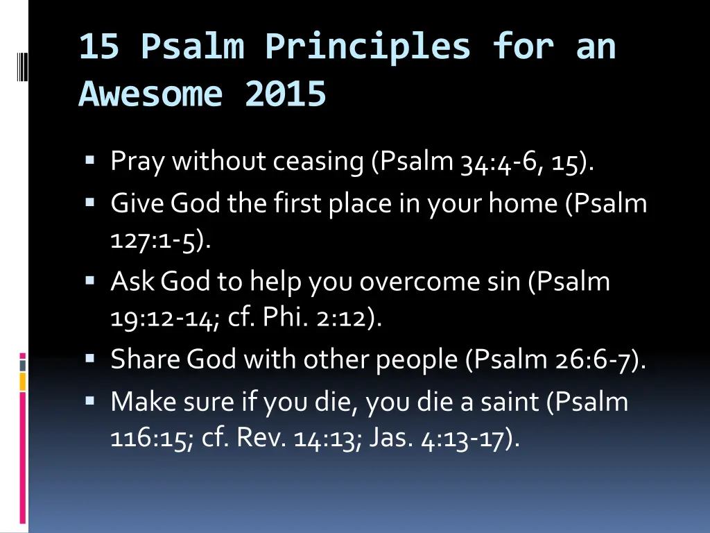 15 psalm principles for an awesome 2015 2
