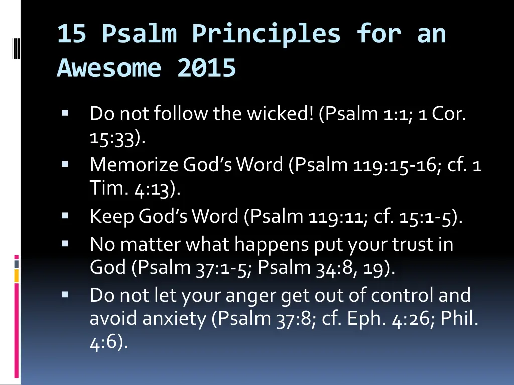 15 psalm principles for an awesome 2015