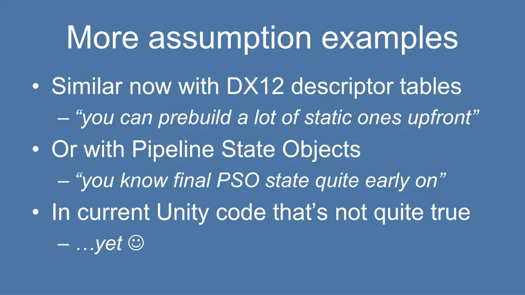 more assumption examples