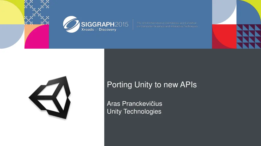 porting unity to new apis