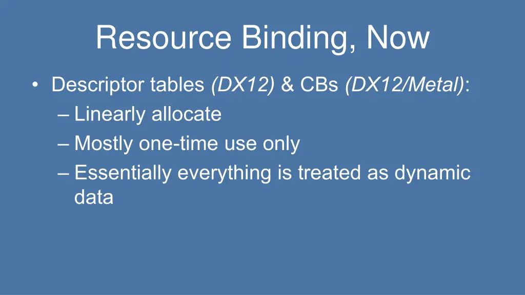 resource binding now