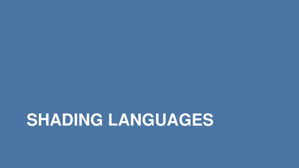 shading languages