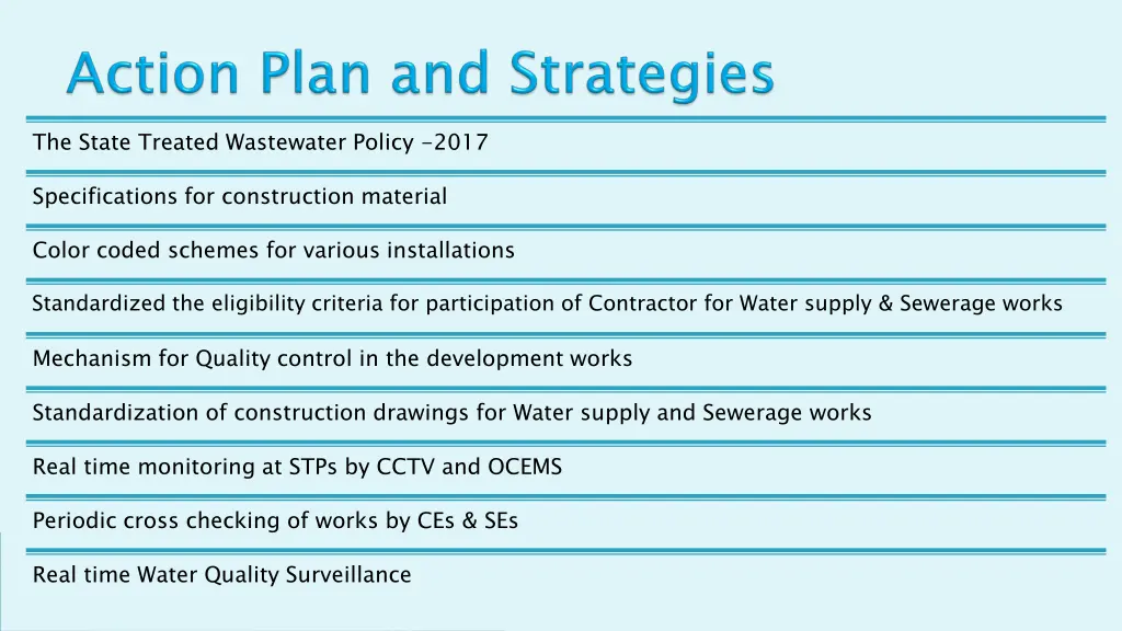 the state treated wastewater policy 2017