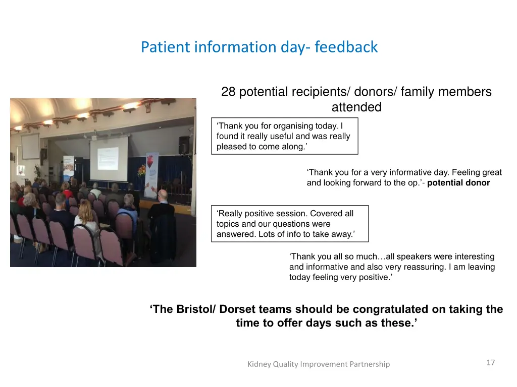 patient information day feedback 2