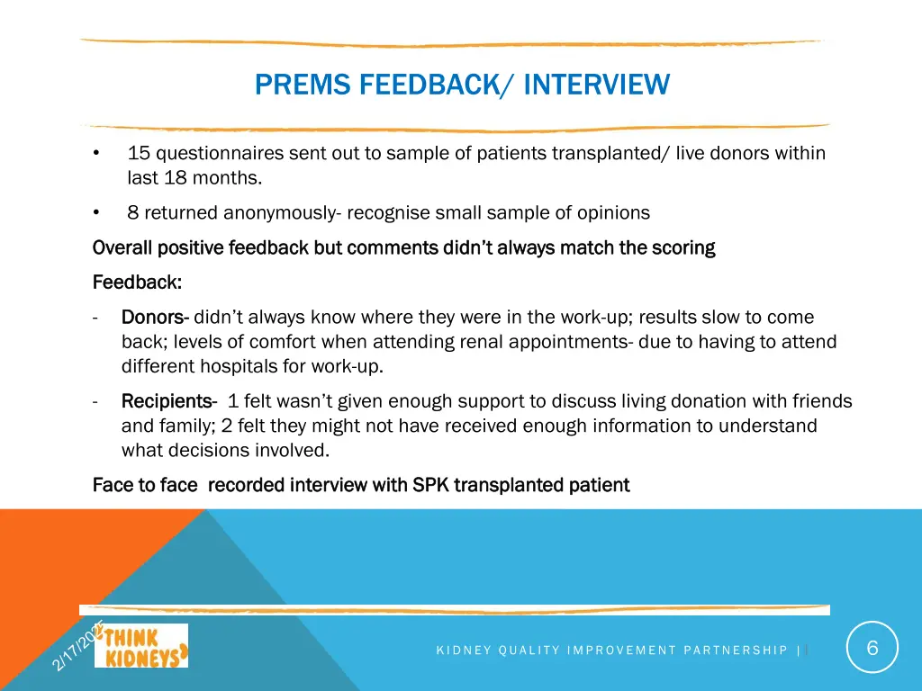 prems feedback interview