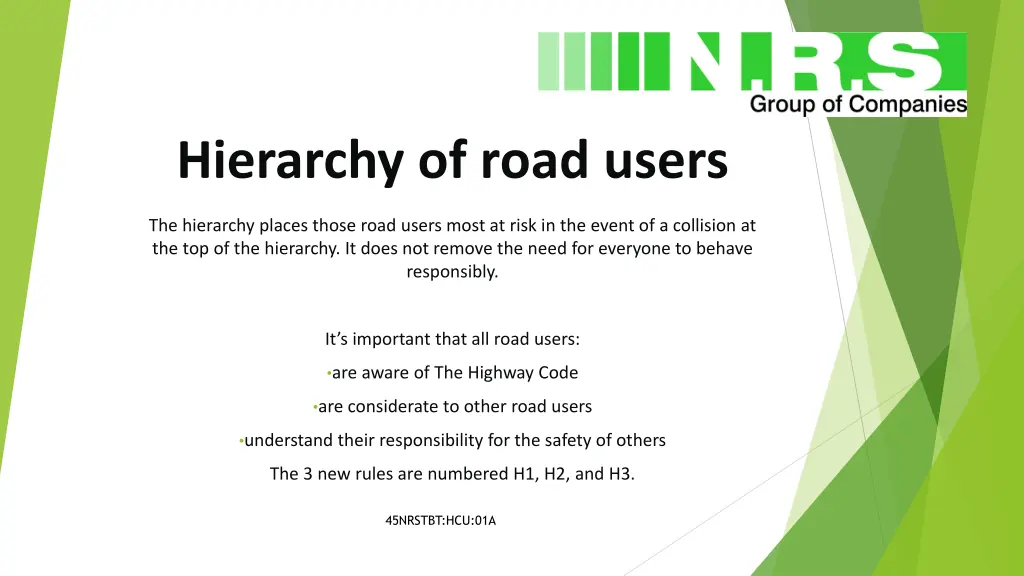 hierarchy of road users