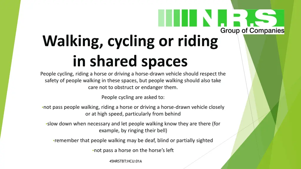 walking cycling or riding in shared spaces people