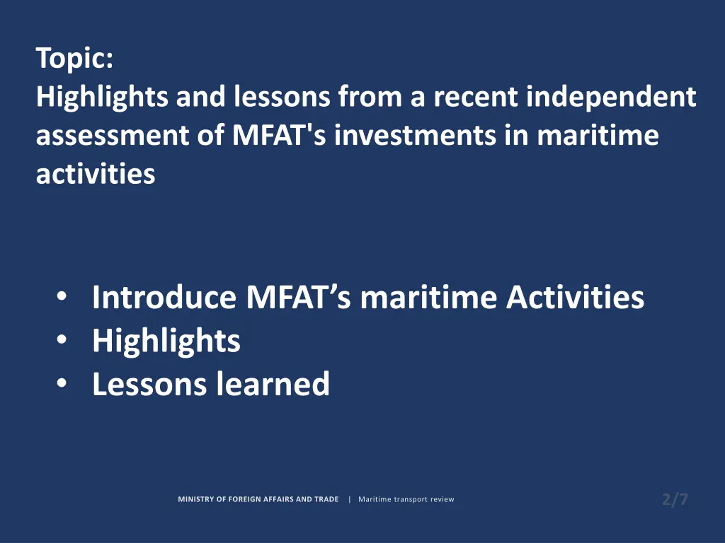 topic highlights and lessons from a recent