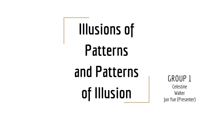 illusions of patterns and patterns of illusion