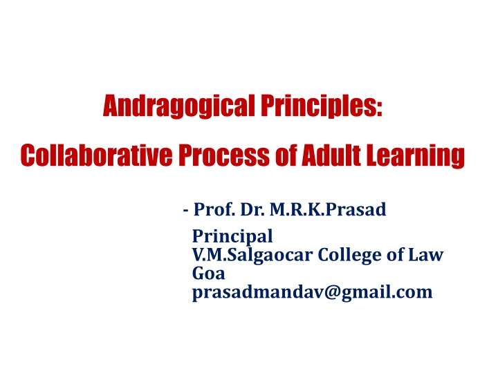 andragogical principles