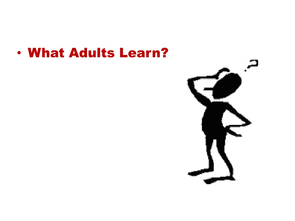 what adults learn