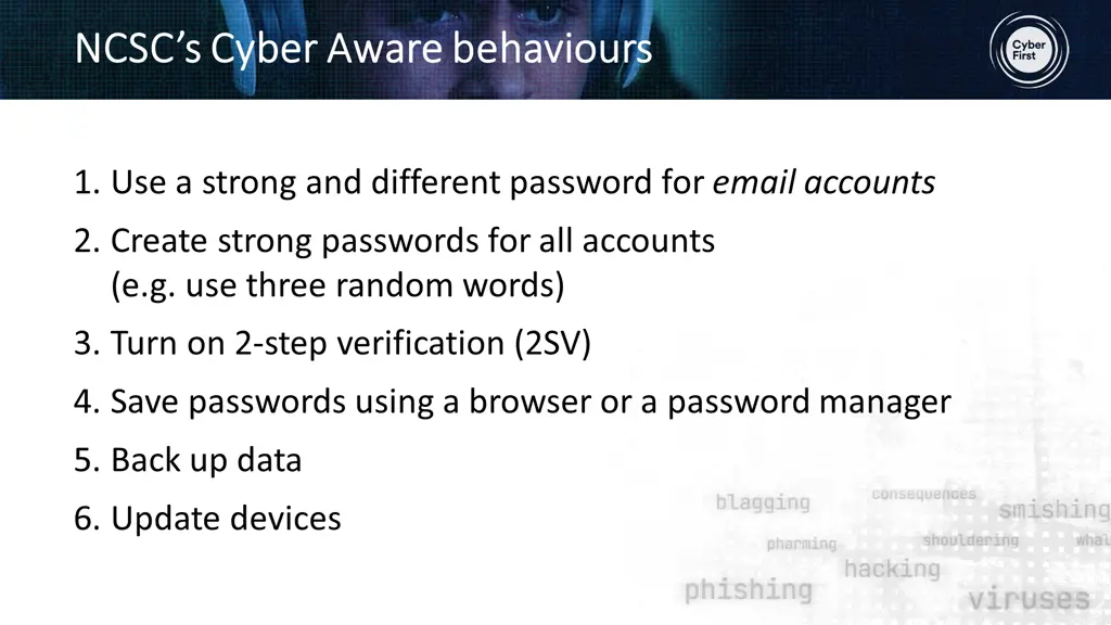 ncsc s cyber aware behaviours ncsc s cyber aware