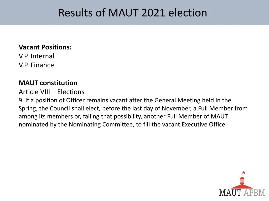 results of maut 2021 election 3