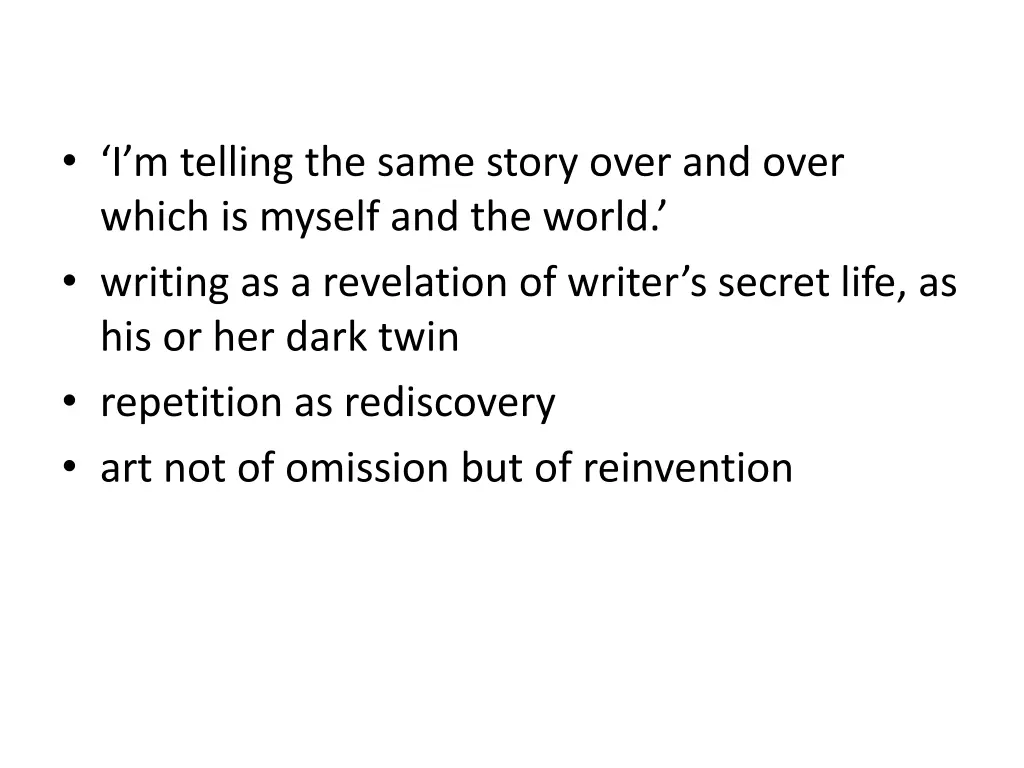 i m telling the same story over and over which