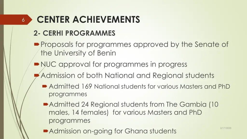 center achievements 1