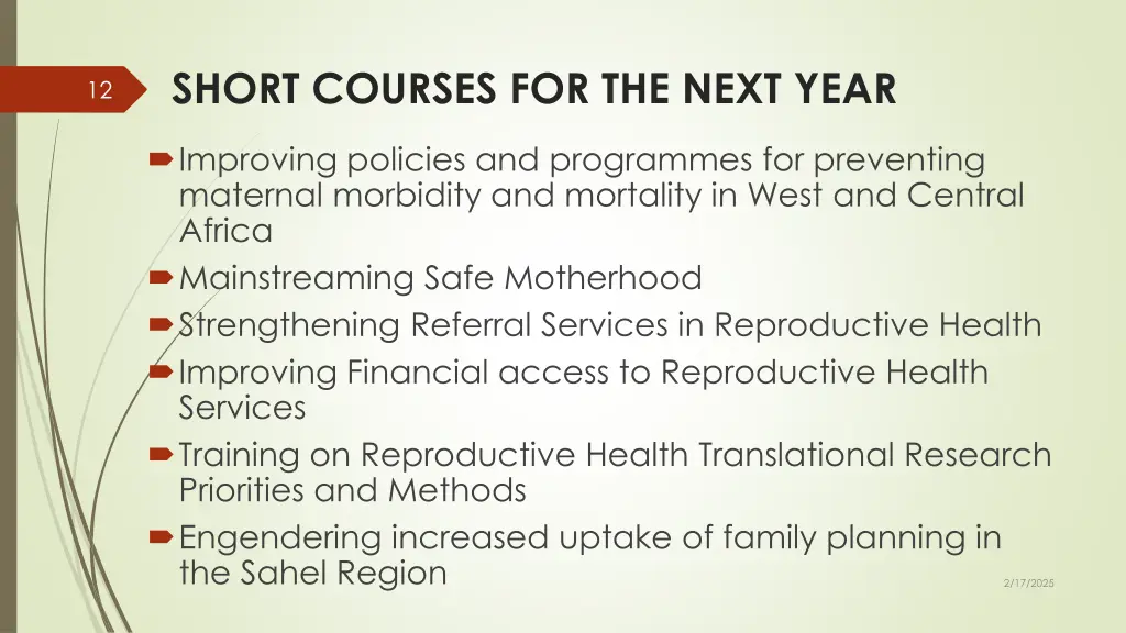 short courses for the next year