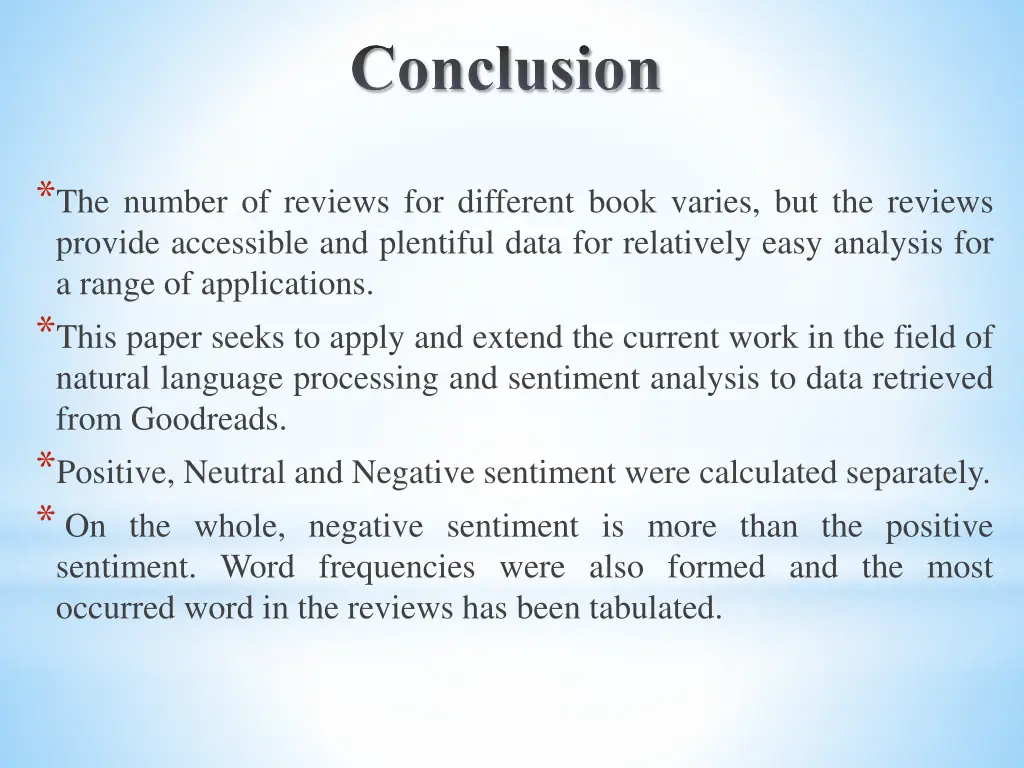 conclusion